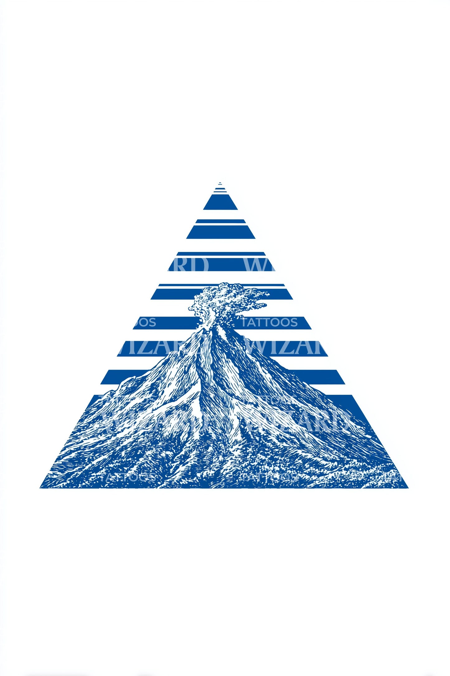 Design del tatuaggio triangolo a cresta stratificata