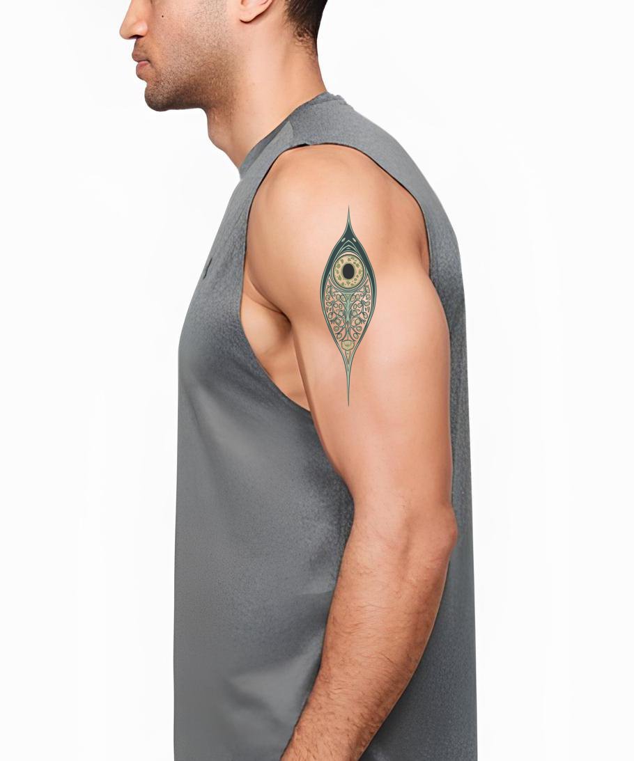 Filigree Leaf Diatom Tattoo Illustration