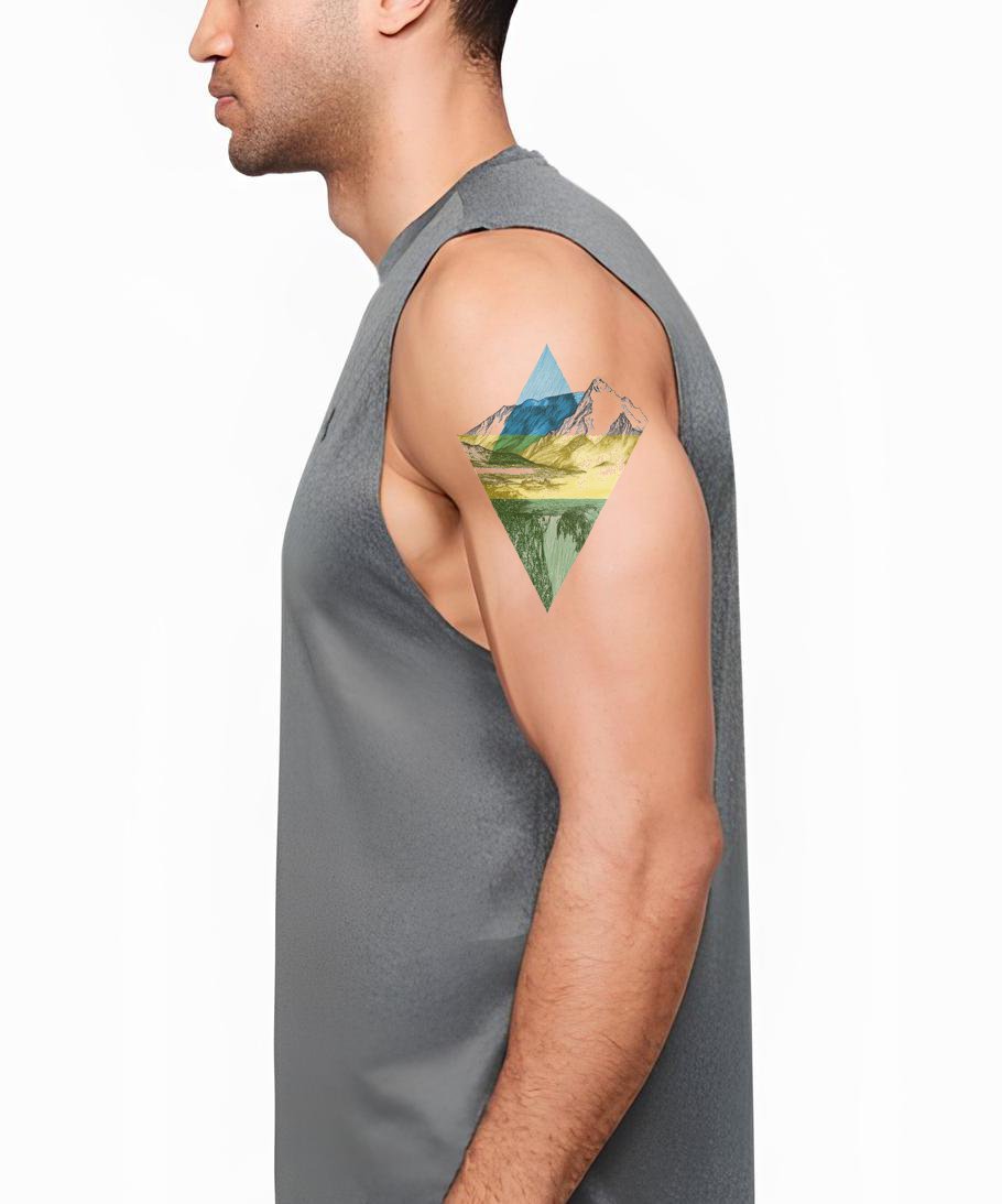 Lesotho Berg Diamant Tattoo Ontwerp