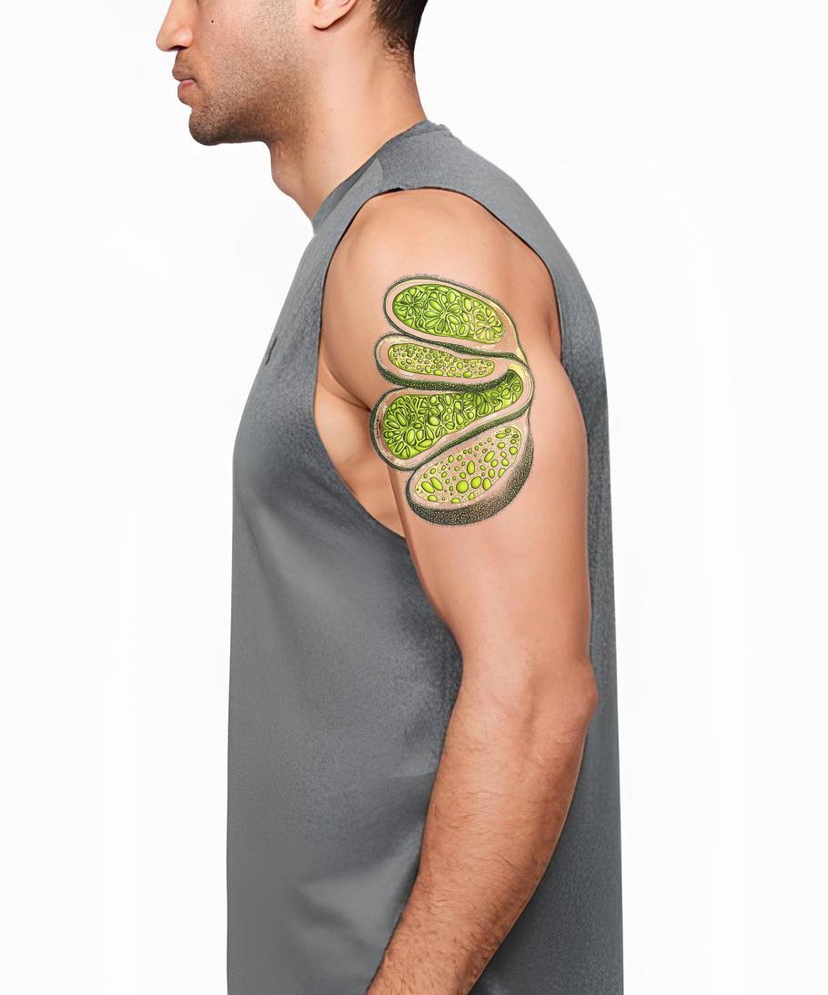 Lime Spiral Slices Tattoo Design