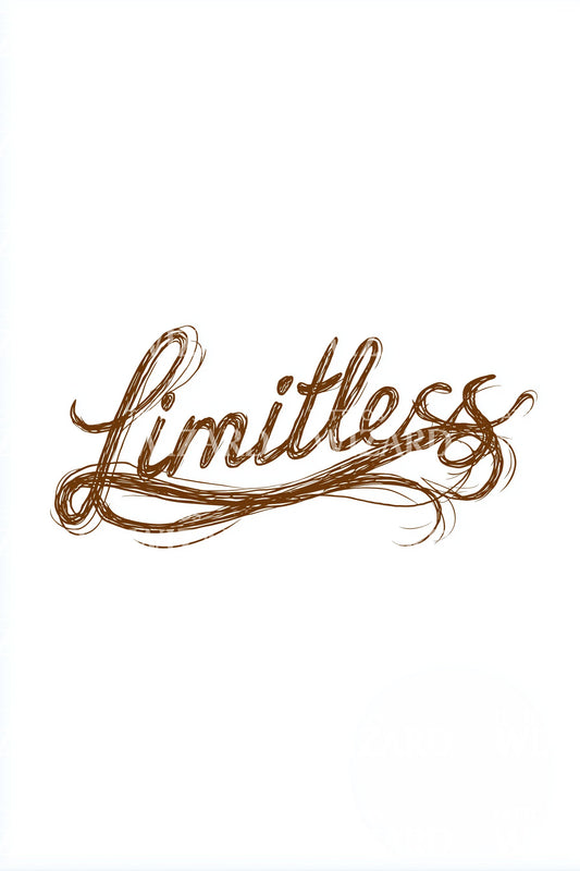 Limitless Cursive Script Tattoo Design