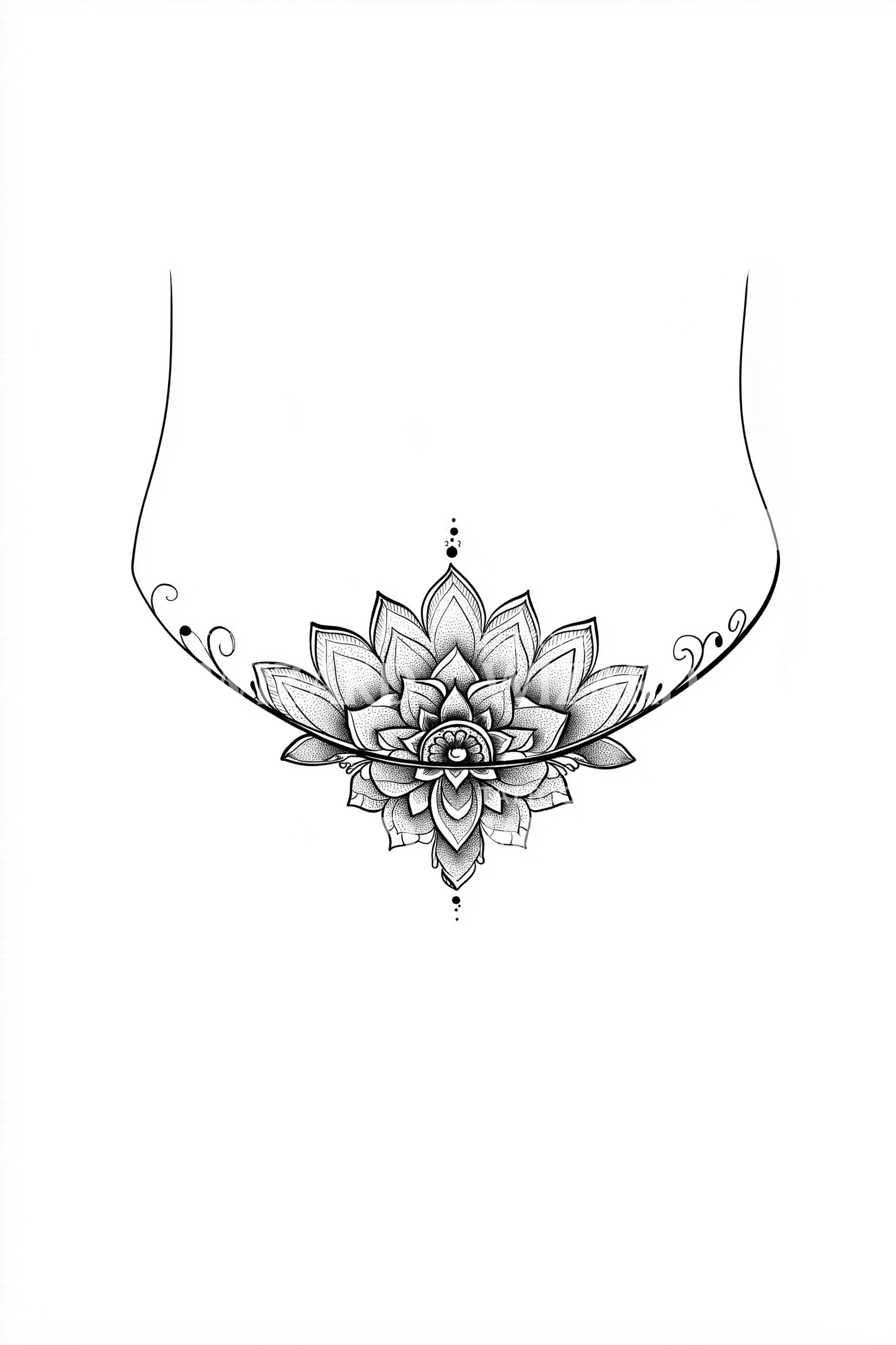 Lotus Collar Ornament Tattoo Idea