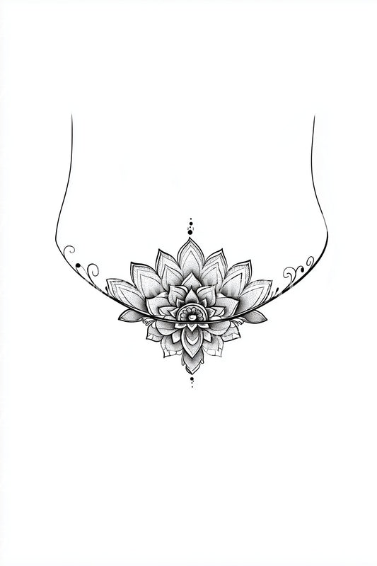 Lotus Collar Ornament Tattoo Idea