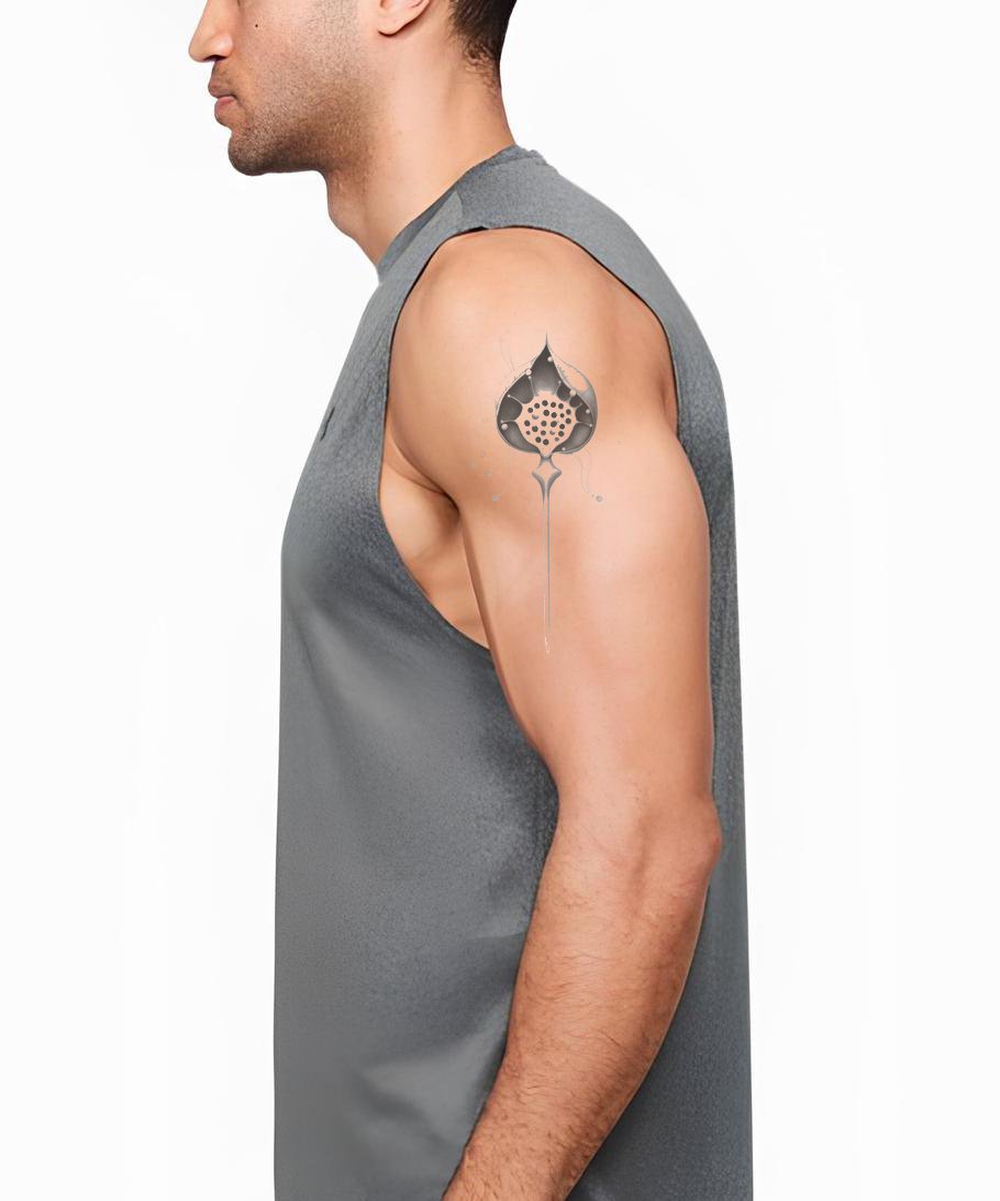 Design del tatuaggio del baccello di loto sacro