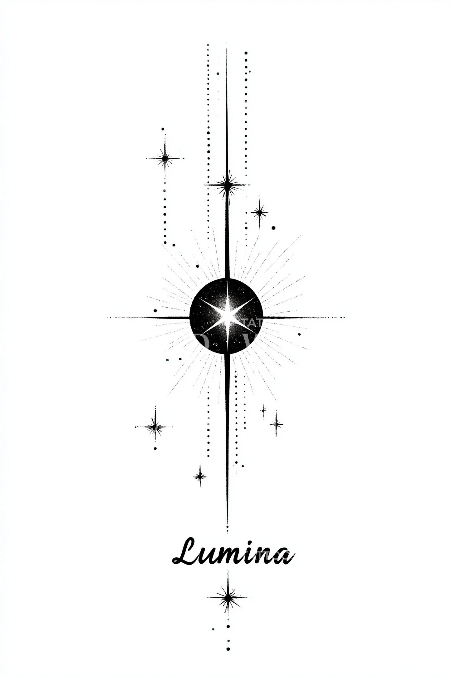 Lumina Starlight Alignment Tattoo Design