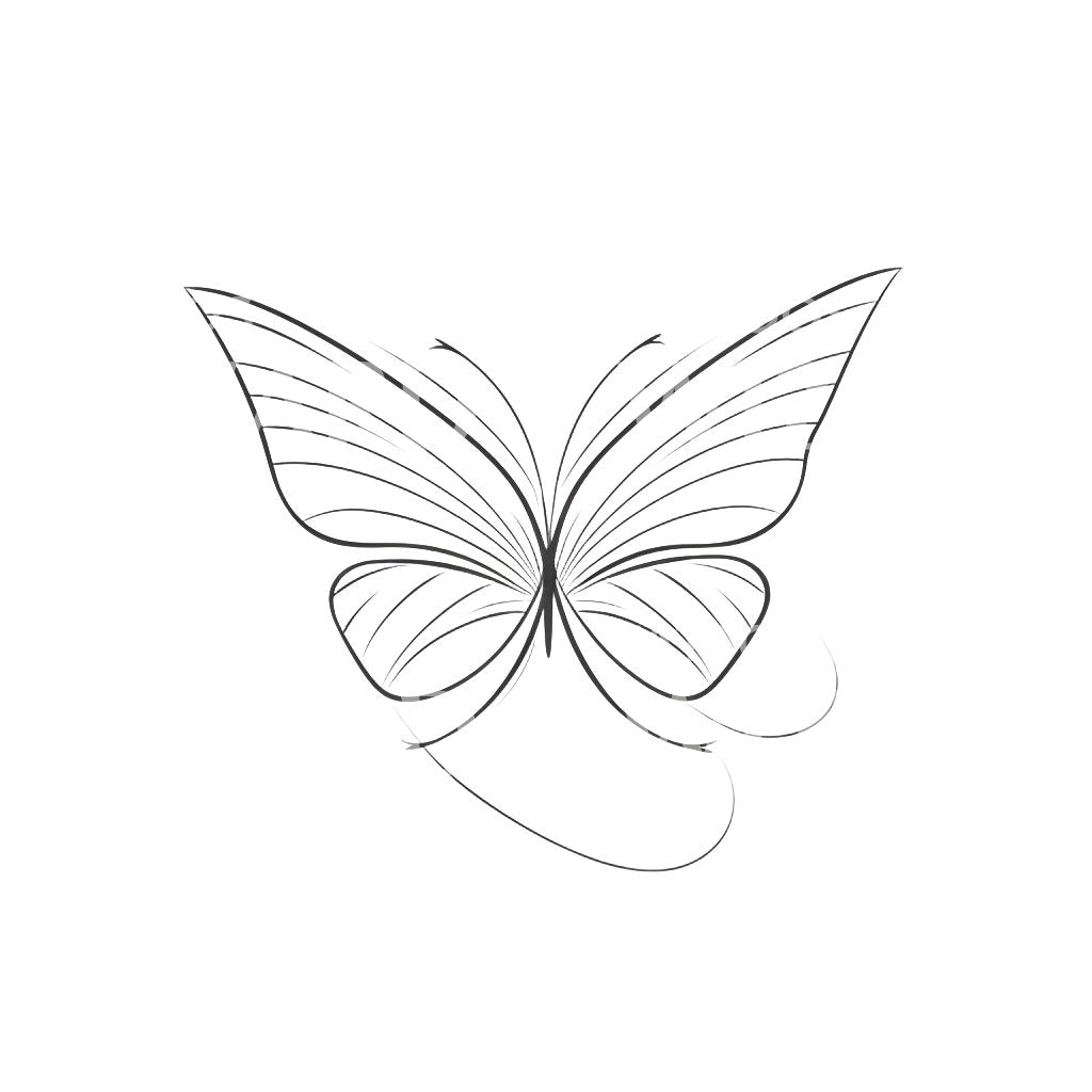 Minimalist Butterfly Tattoo Design
