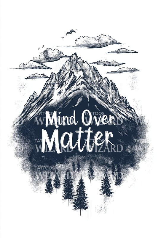 Mind Over Matter Summit Tattoo Design