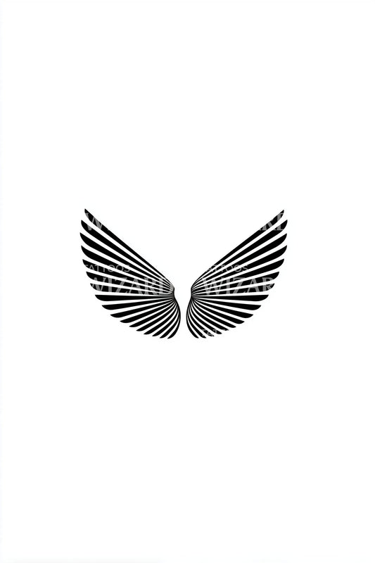 Minimal Angel Wings Tattoo Idea