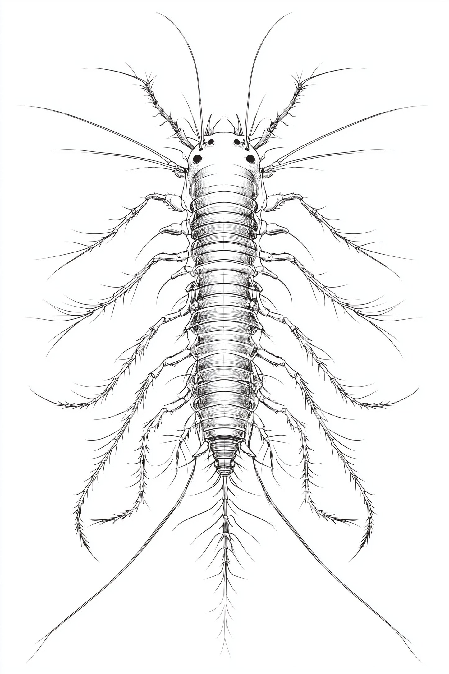 Minimal Centipede Outline Tattoo Idea