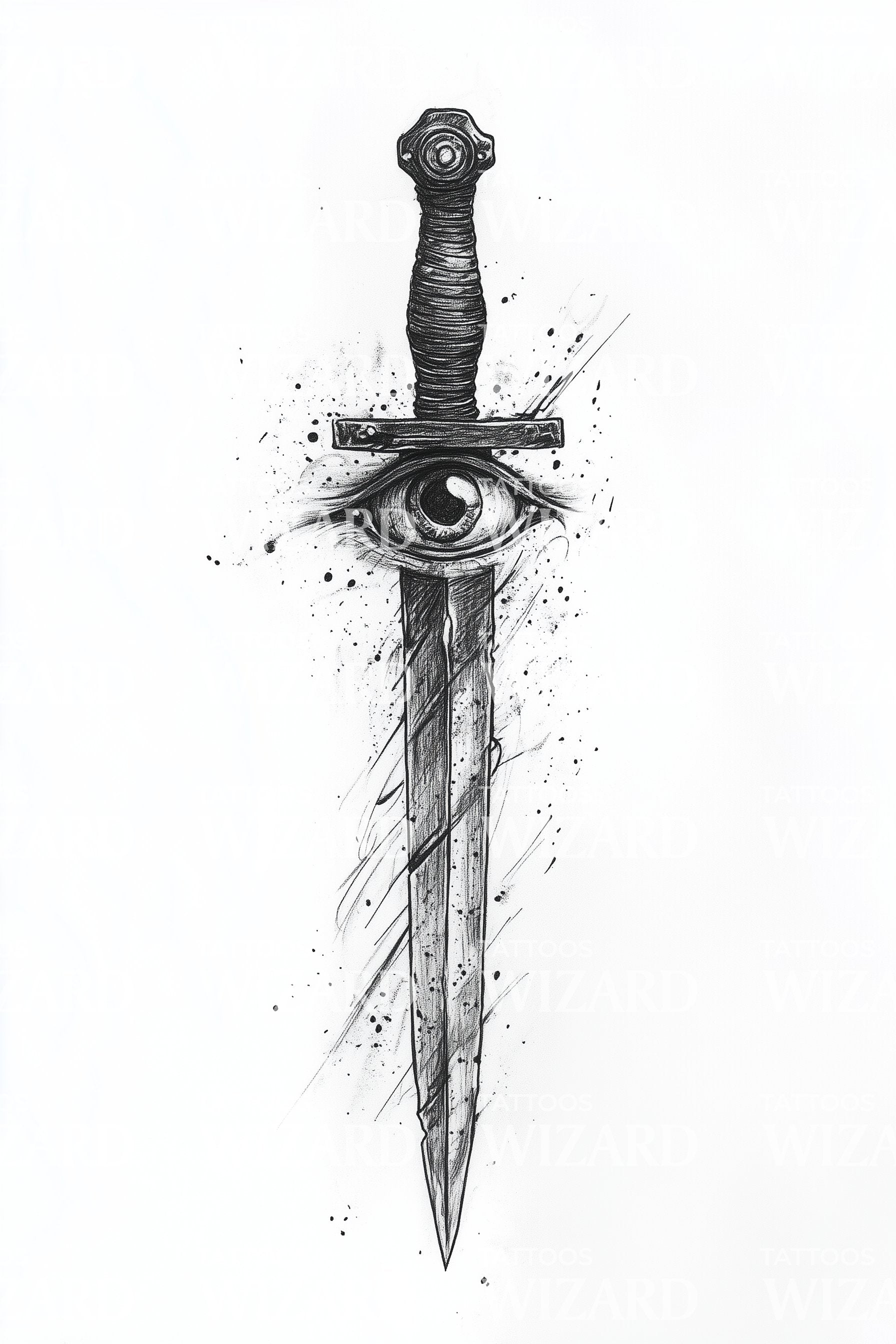 Realistic Dagger Tattoo Bronctattooaus realistic-dagger-tattoo-bronctattooaus