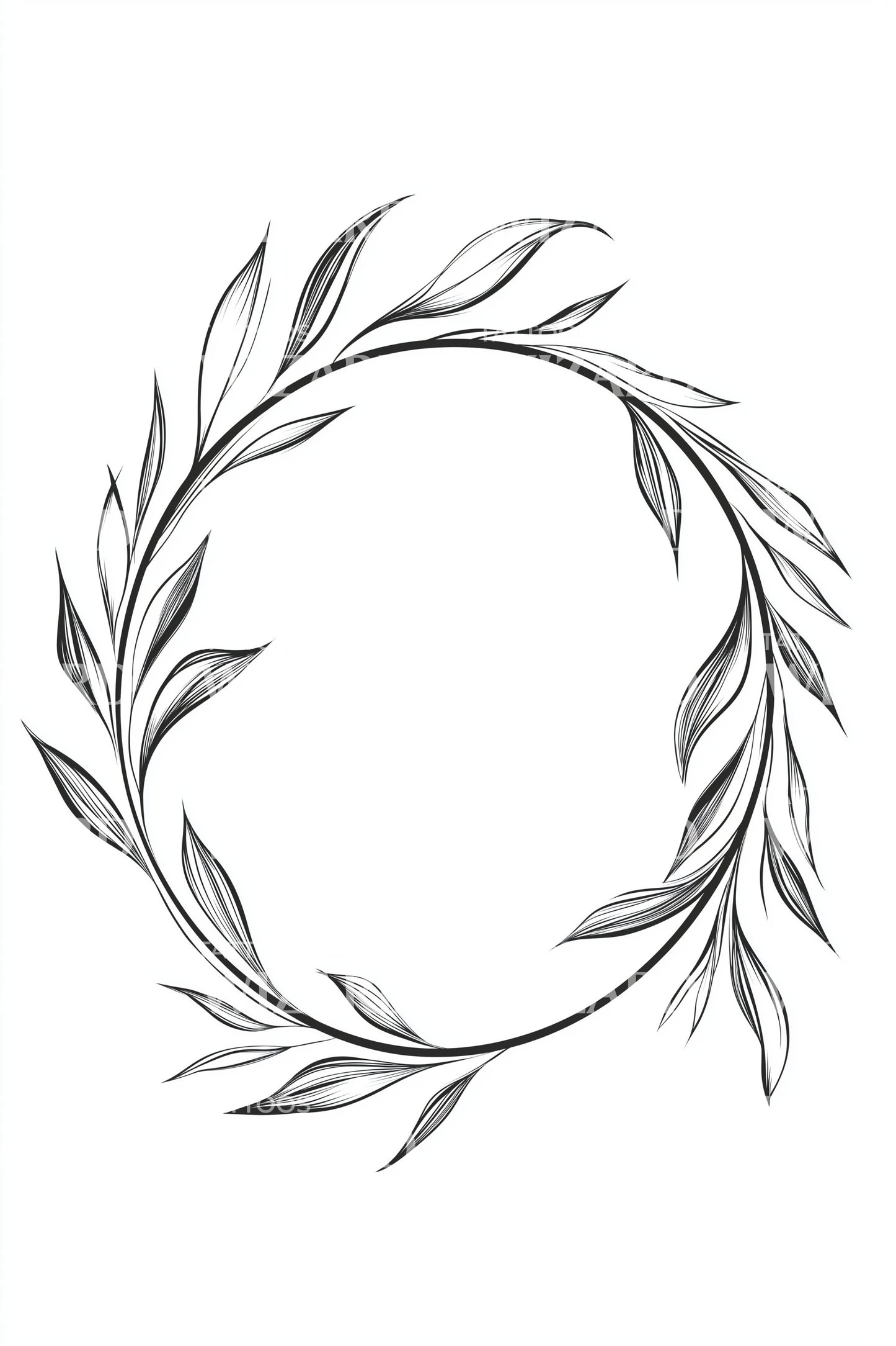 Minimal Laurel Ring Tattoo Idea
