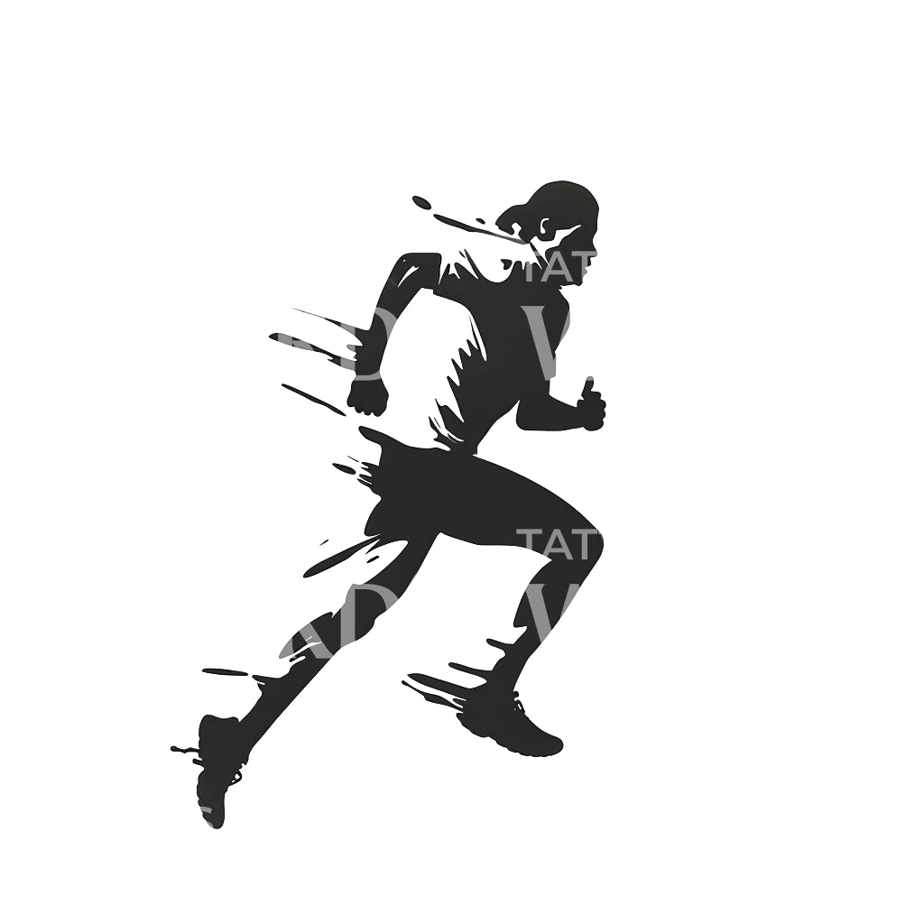 Minimalist Fast Runner Tattoo Design