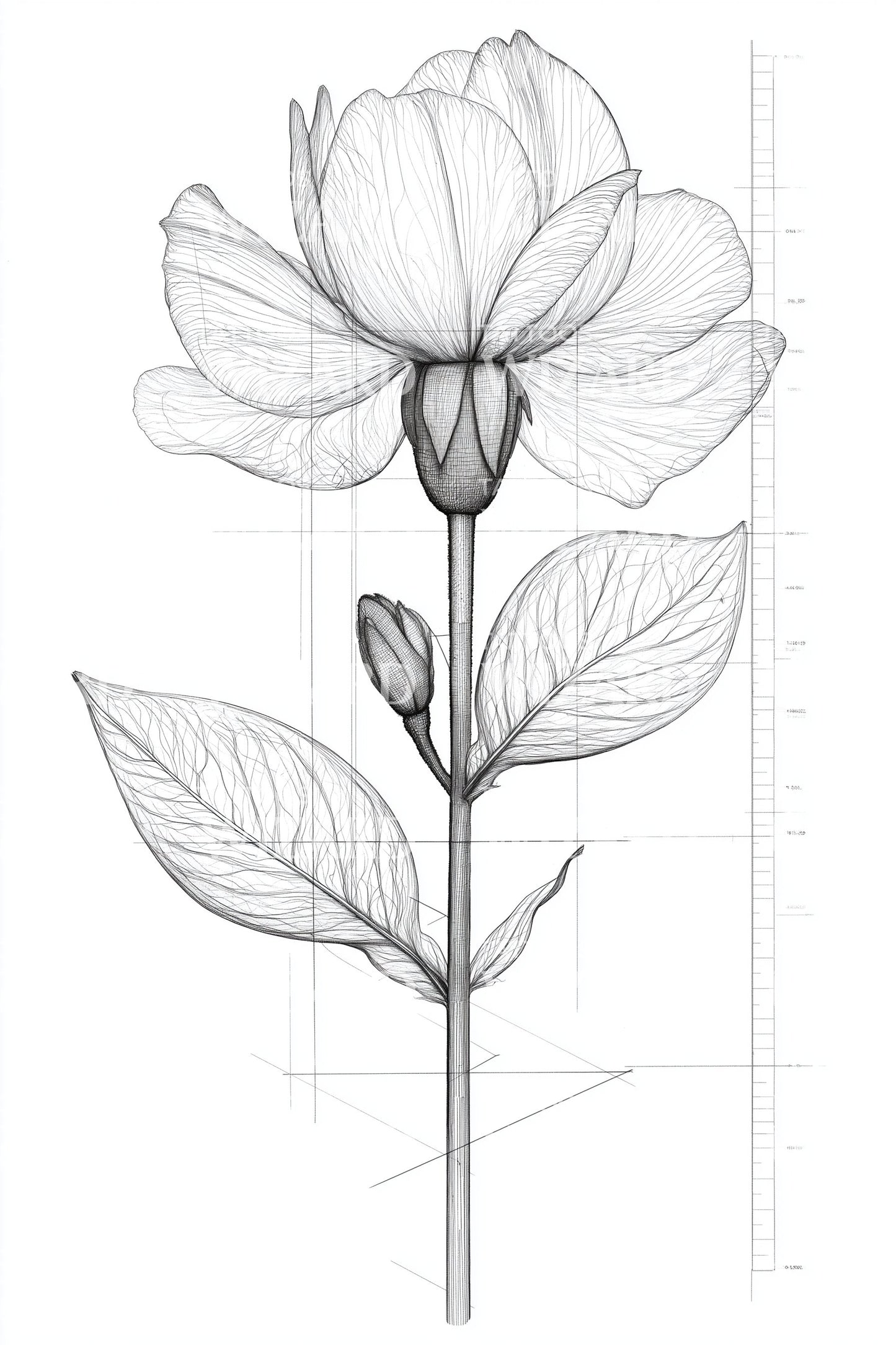 Idea di tatuaggio minimalista con germoglio di stelo