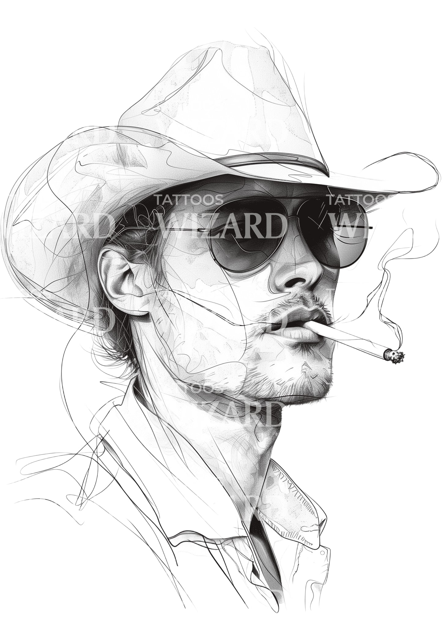 cowboy smoking cigarette tattoo Vintage Cigar Illustration Ideal for Logo Design or Western Themed Art 60229638 Vector Art at Vecteezy Smoking skull cowboy : r/traditionaltattoos