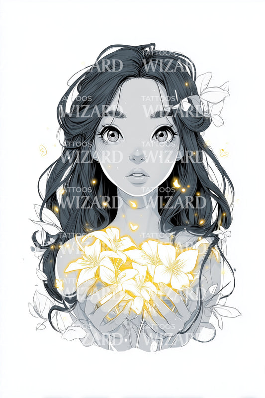 Ide Tato Potret Mekar Monokrom