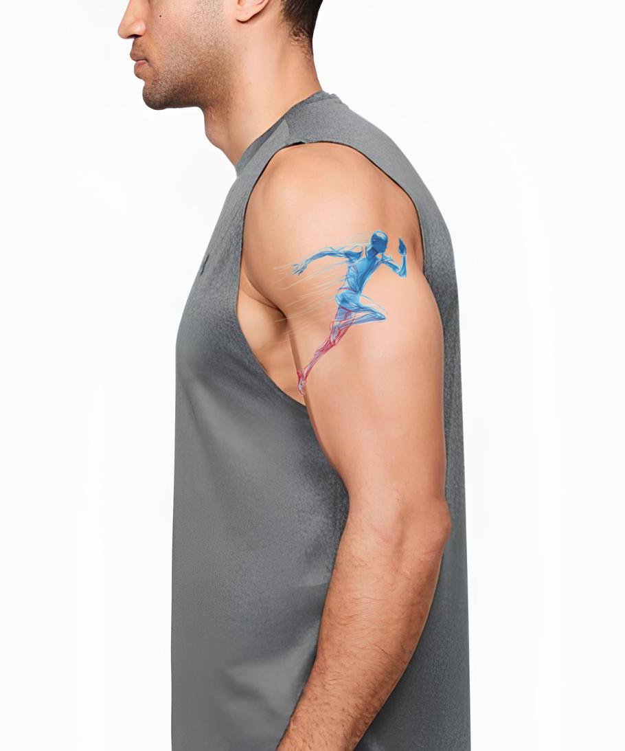 Motion Blur Runner Tattoo Design