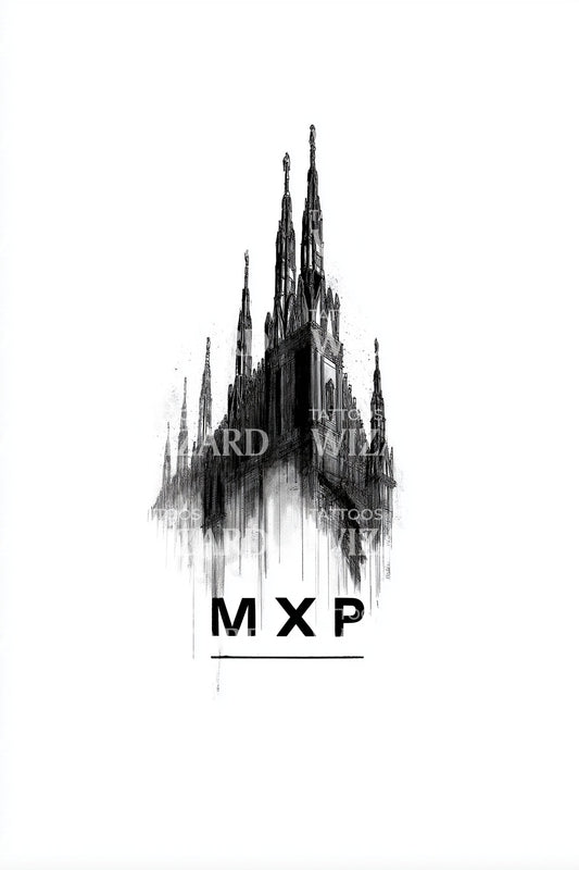 MXP Duomo Silhouette Tattoo Design