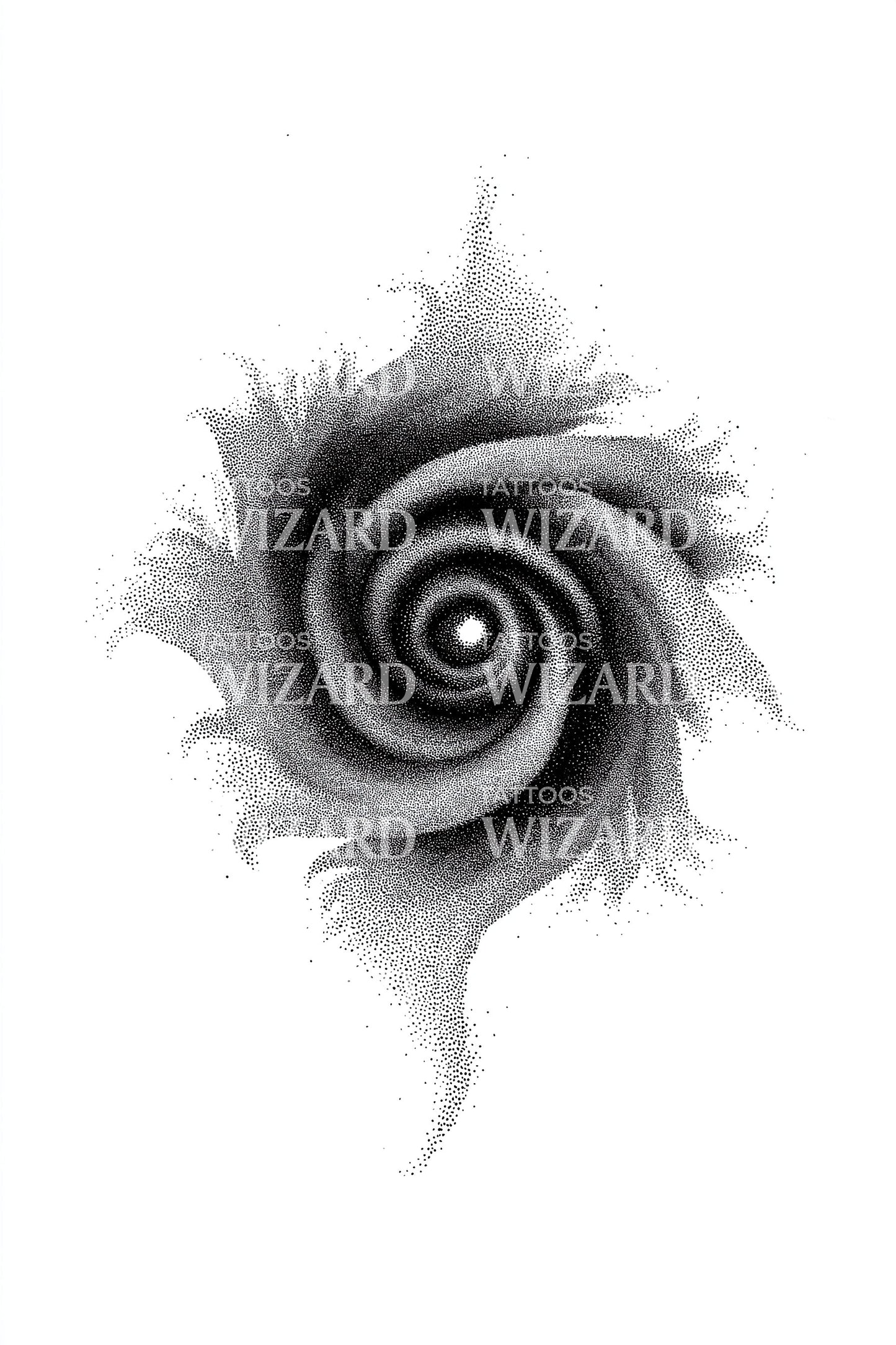 Mystisk grå spiral tatuering design