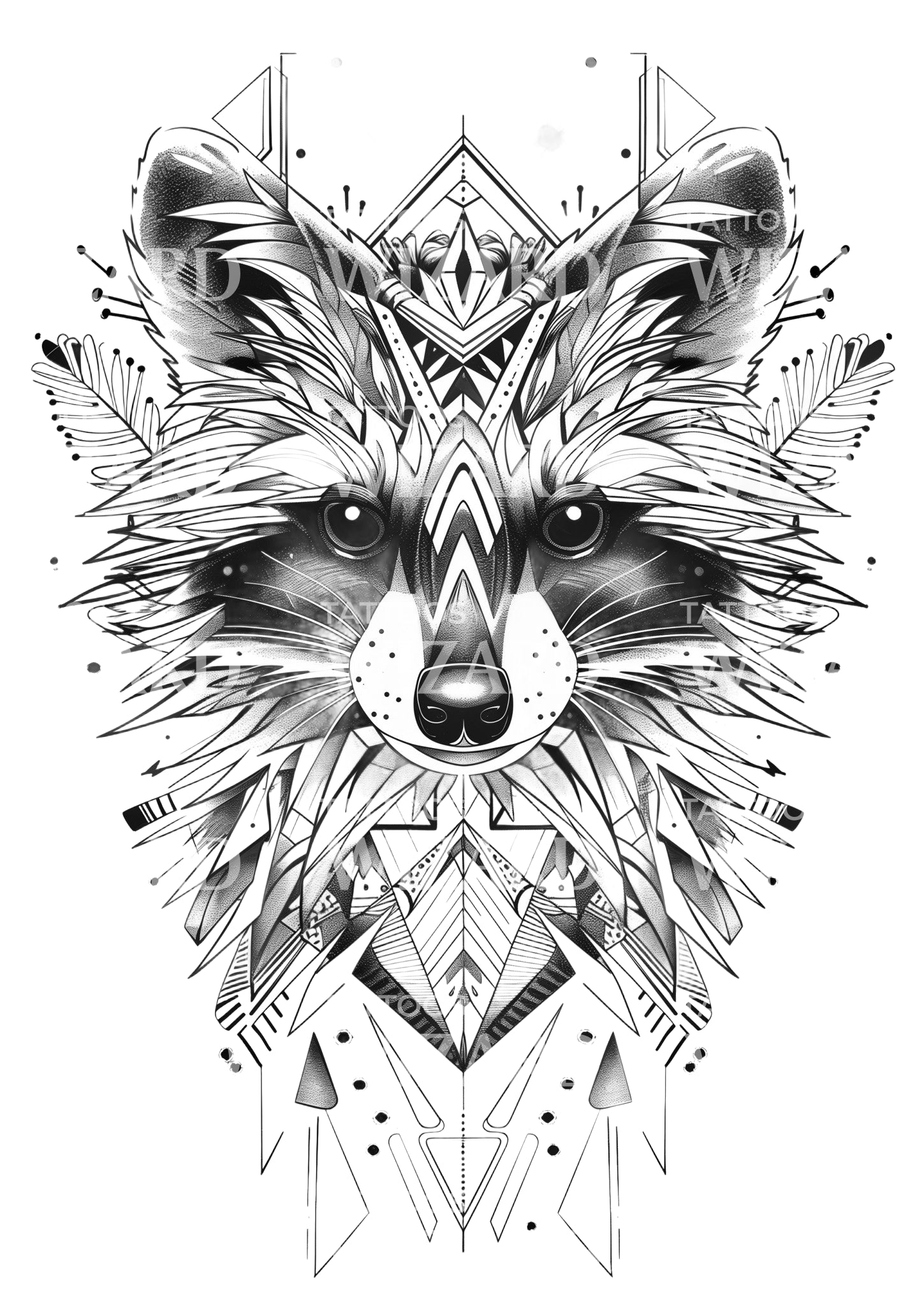 Mystic Raccoon Tattoo Idea