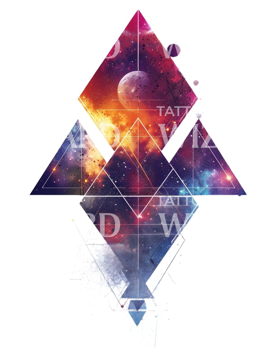 Mystical Geometric Shapes Tattoo Design