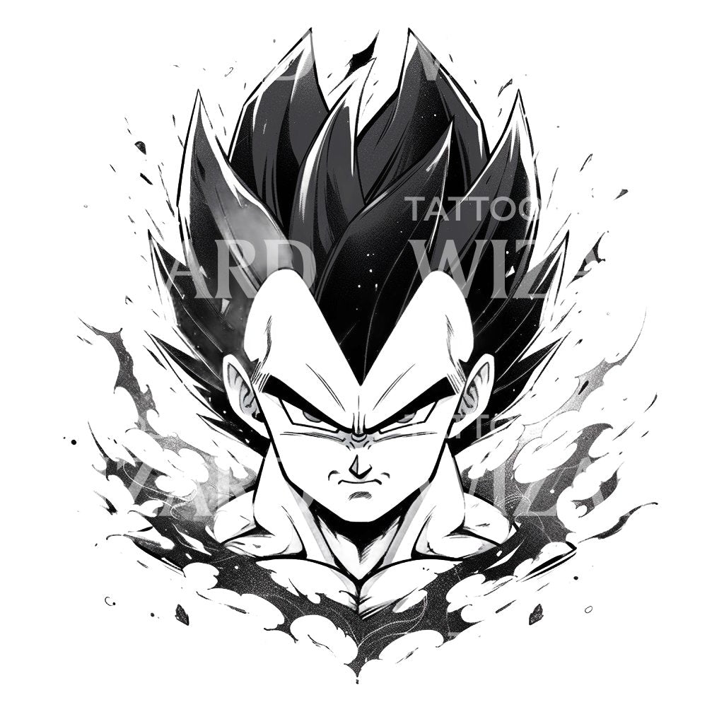 Vegeta (Dragon Ball) Tattoo Design