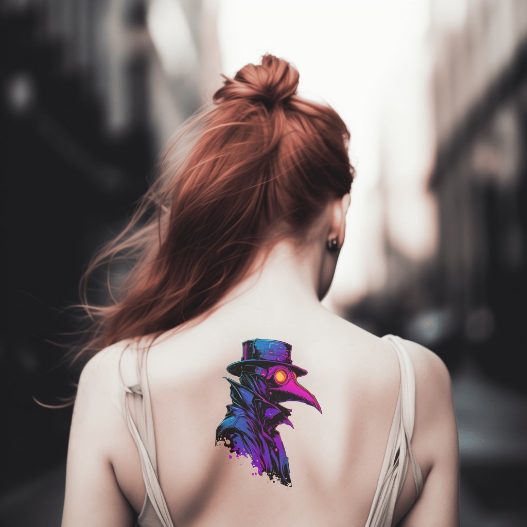 Neon Pestdokter Tatoeage Ontwerp