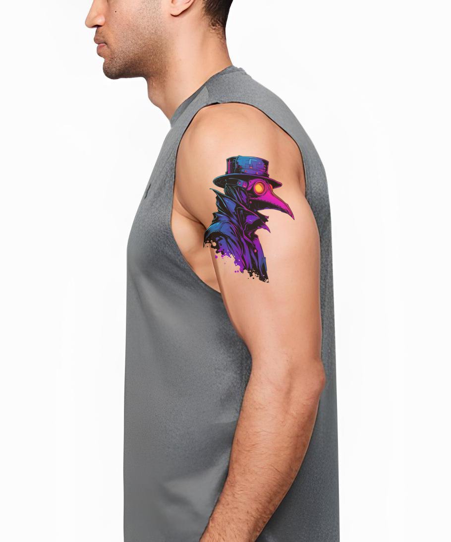 Neon Pestdokter Tatoeage Ontwerp