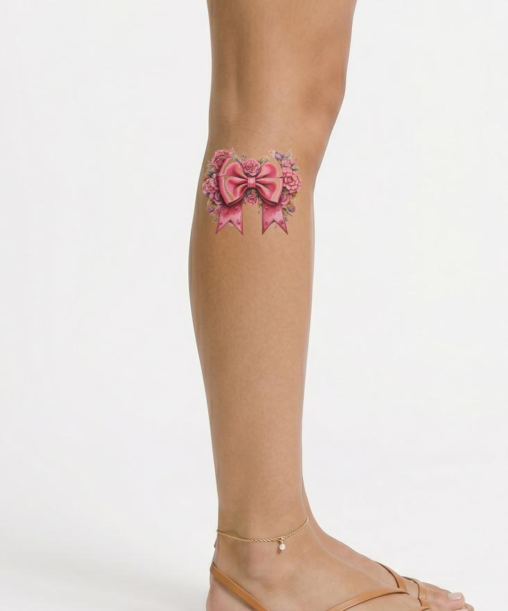 Pink Bow and Flowers New School Design