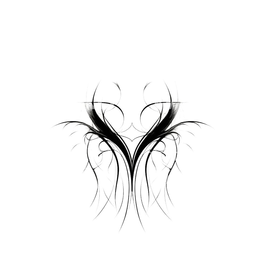 Intense Gothic Abstract Wings Tattoo Design