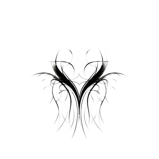 Intense Gothic Abstract Wings Tattoo Design