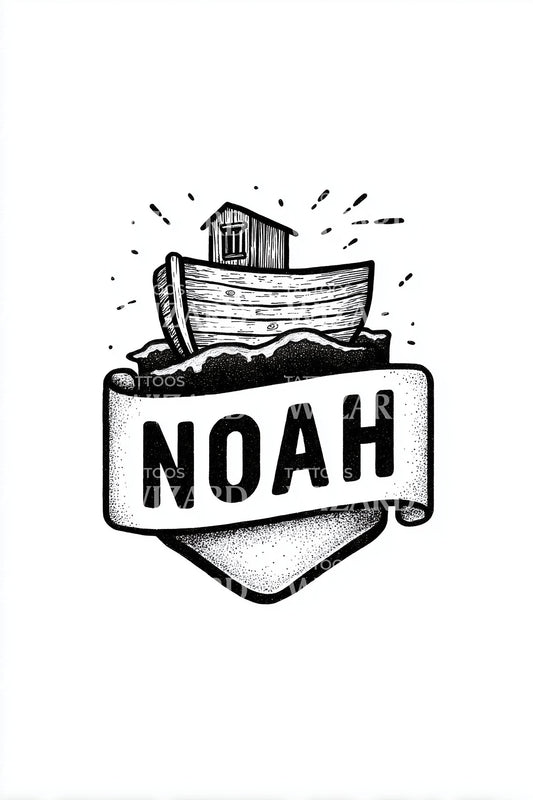 Noah Shield Emblem Tattoo Design