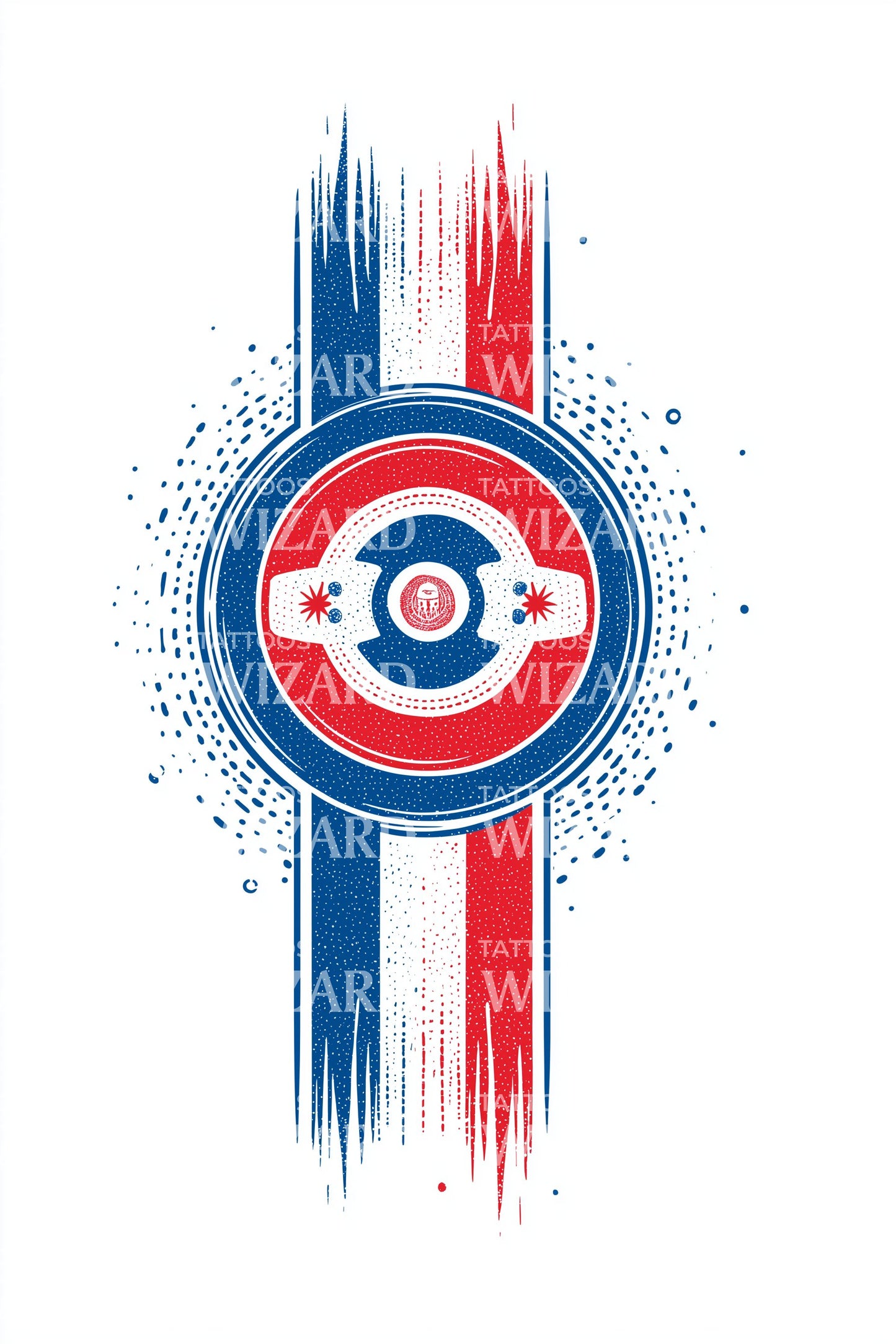 Norge Randig Rundel Tatuering Design