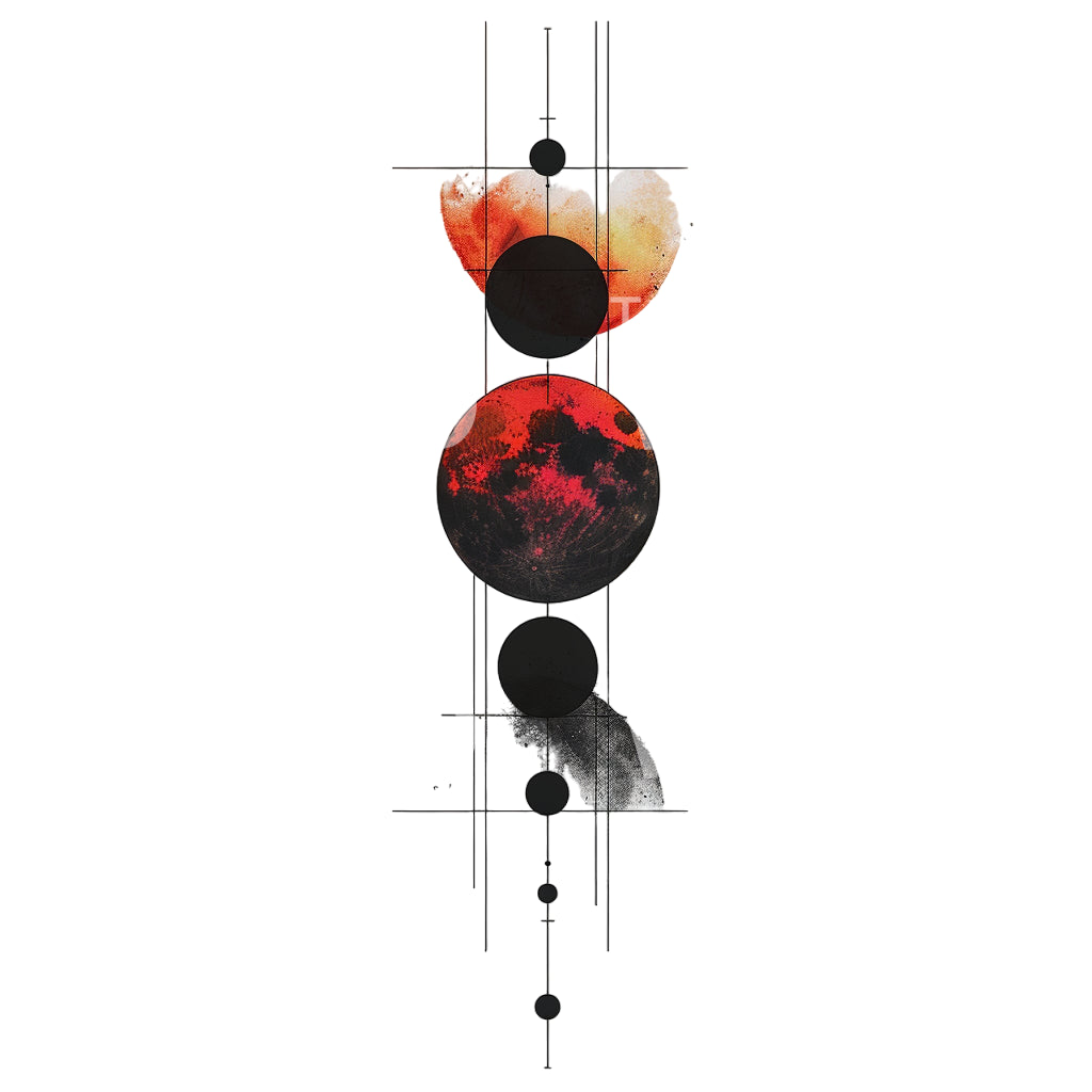 Celestial Bodies Abstract Tattoo Design
