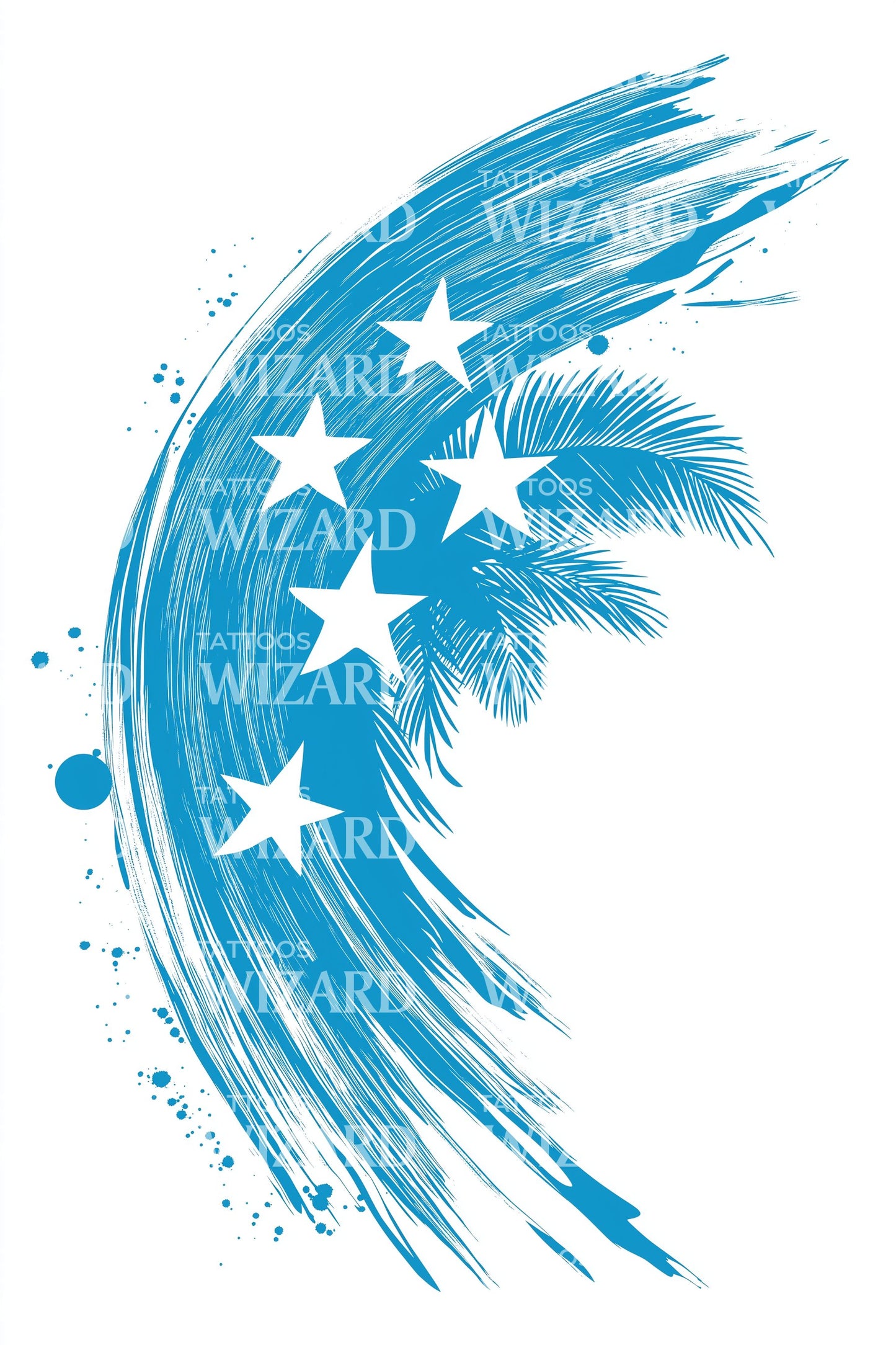 Ocean Spray Sterne Tattoo Design