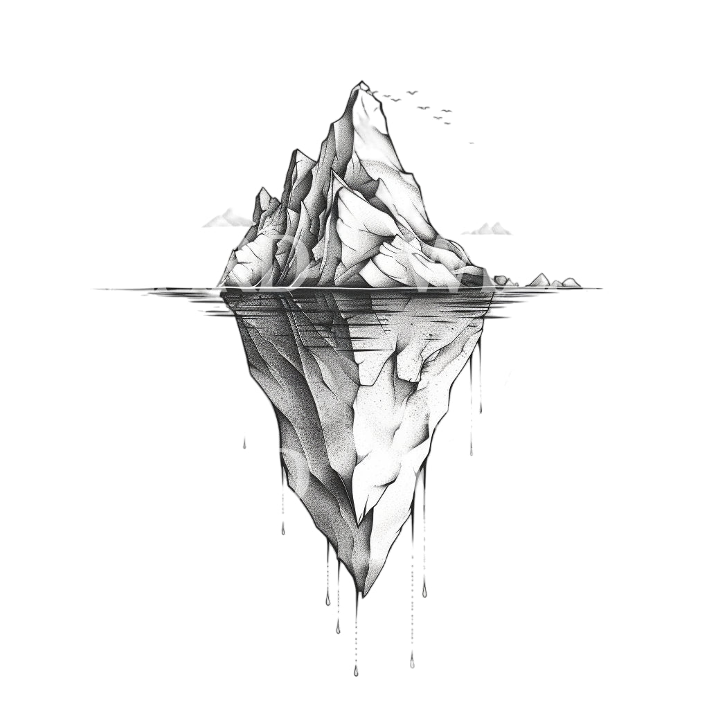 Dotwork Iceberg Tattoo Design