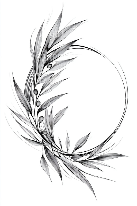 Olive Laurel Wreath Tattoo Design