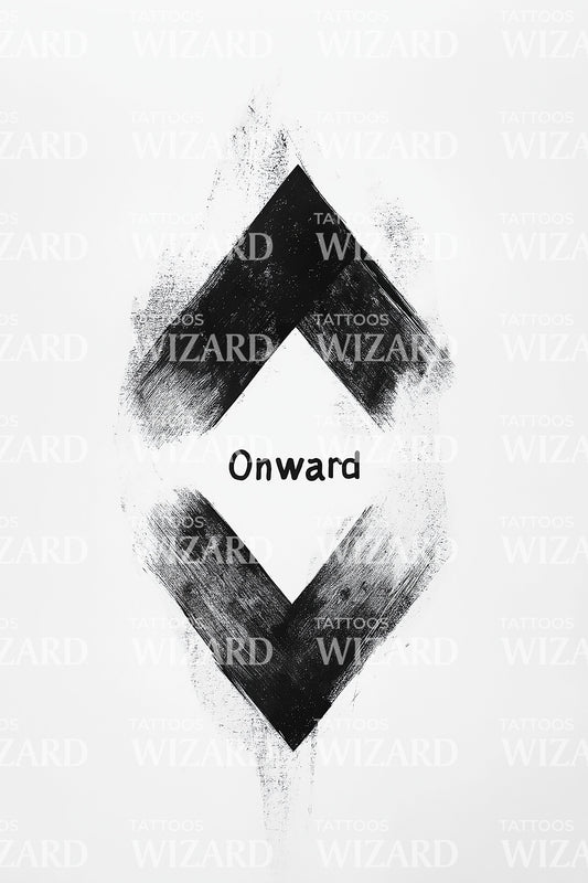 Onward Bold Chevrons Tattoo Design