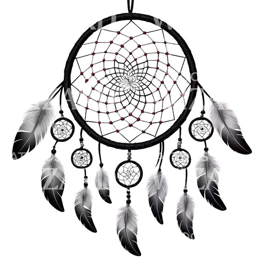 Neotraditional Native Dreamcatcher Tattoo Design