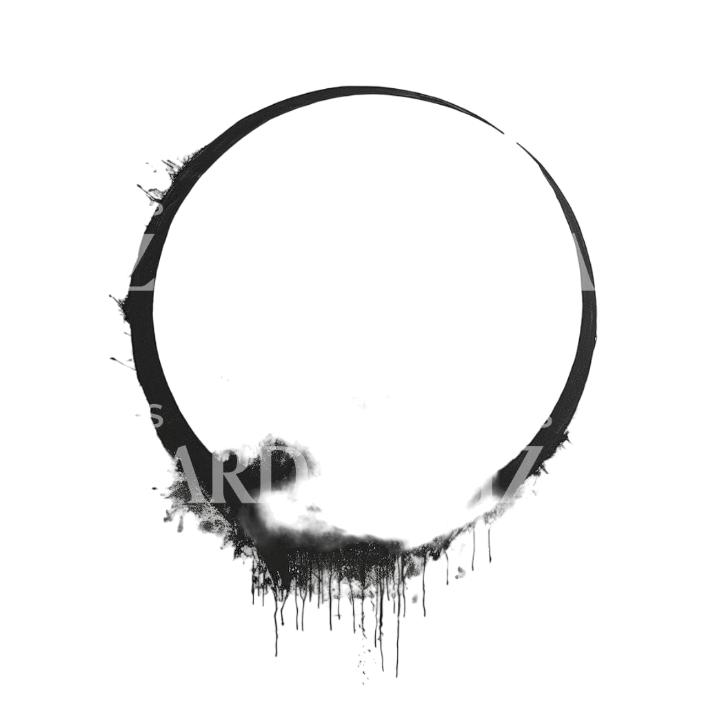 Minimalist Circle The Arrival Inspired Tattoo Design
