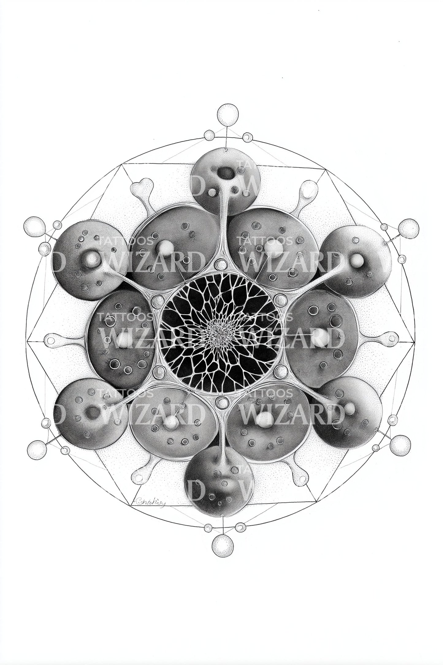 Orbital Mandala Tattoo Design