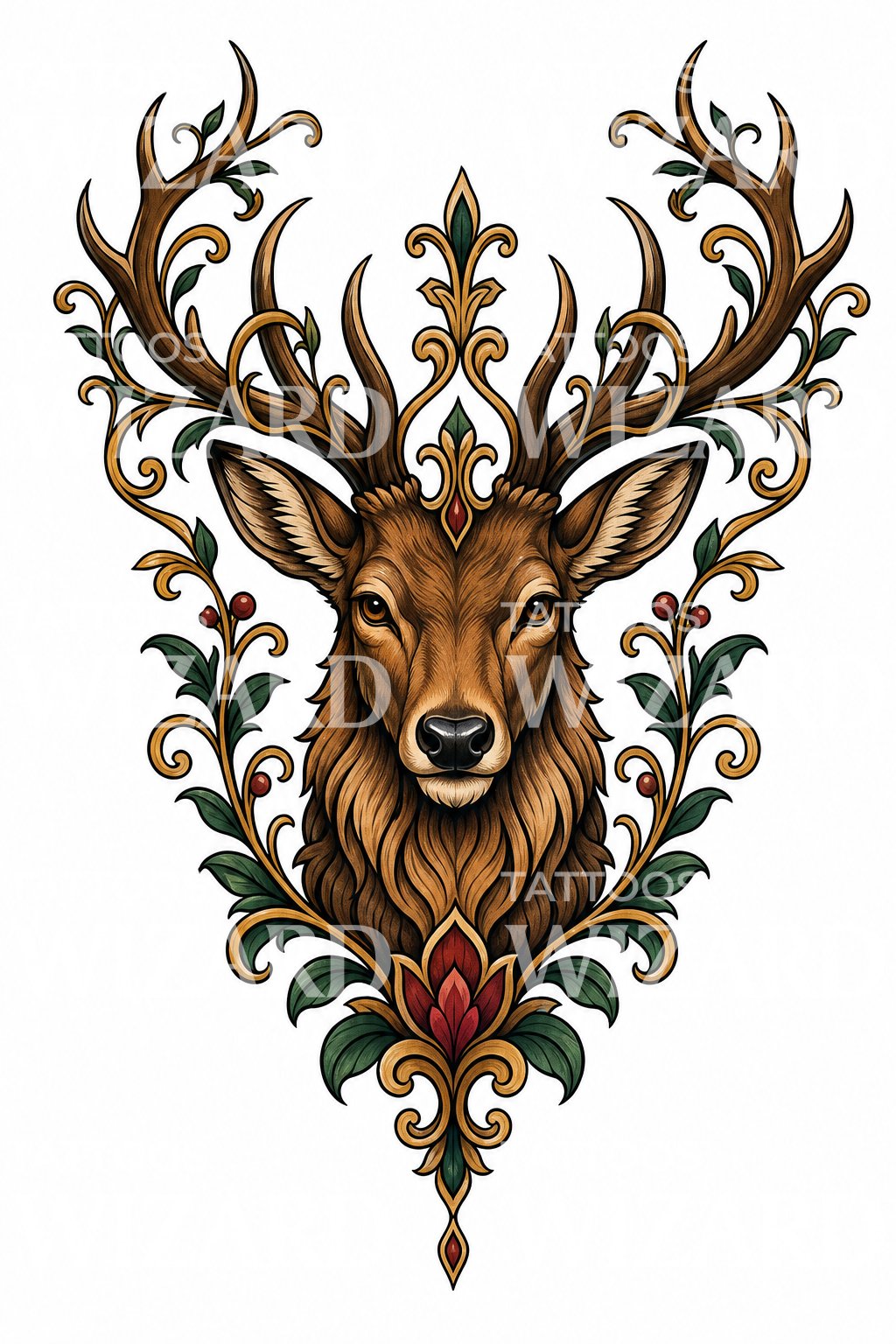 Set De 3 Tatuajes Temporales De Reno Con Brillo – Pegatinas Faciales De Animales Para Carnaval Y Fiestas Temáticas, Fáciles De Aplicar
