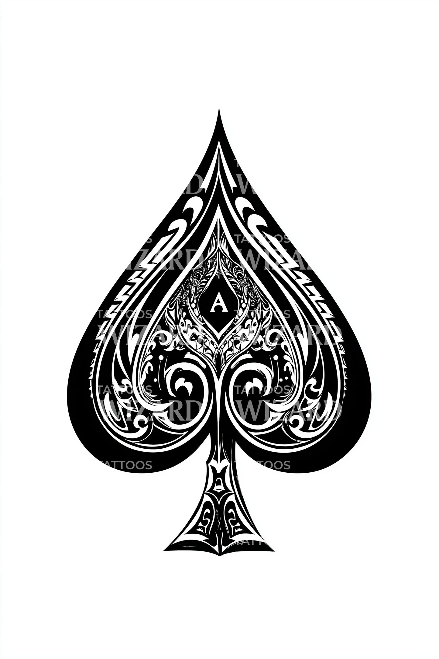 Ornamentert Ess Spar Tatoveringsdesign