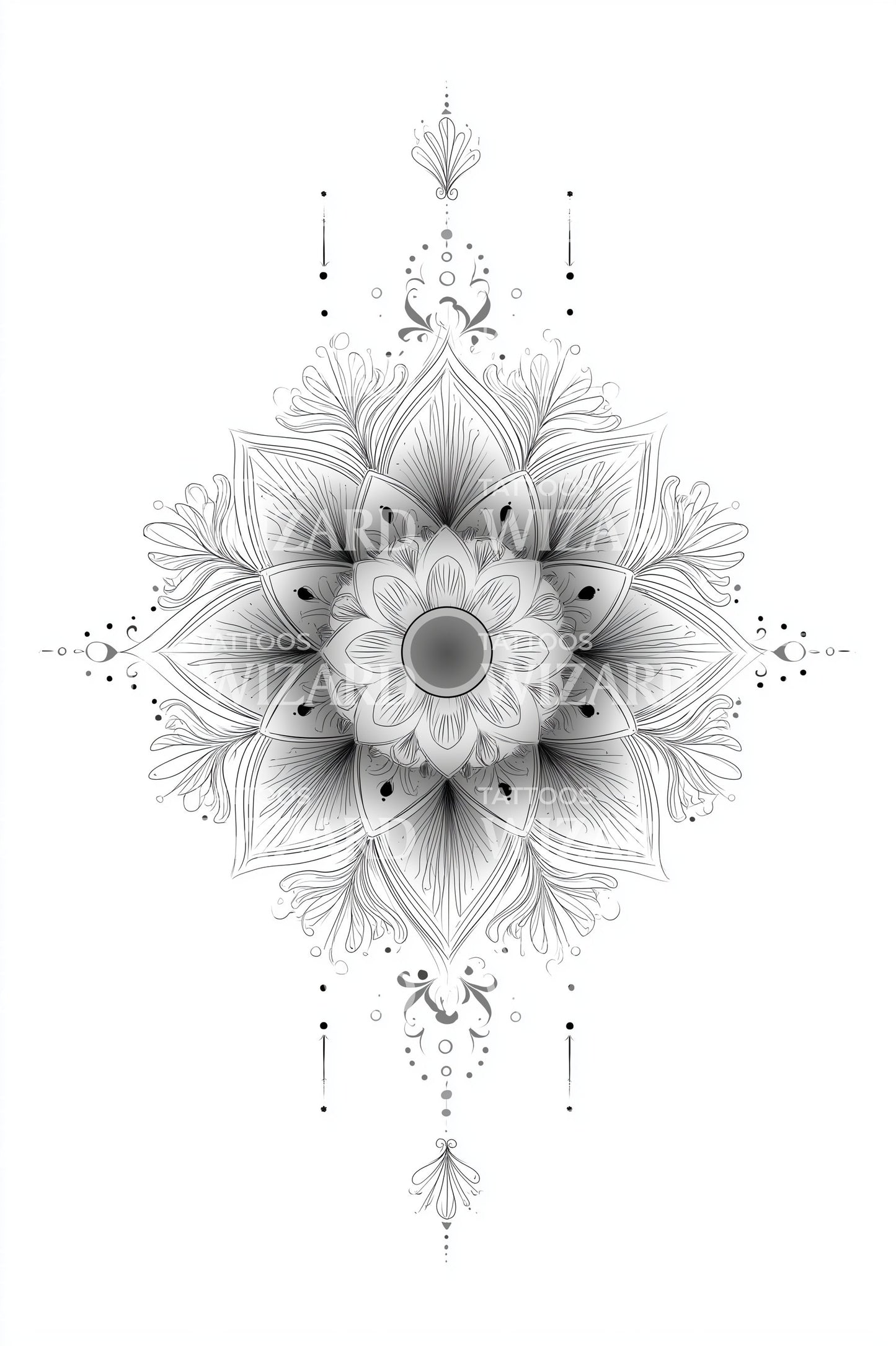 Ornate Mandala Compass Tattoo Idea