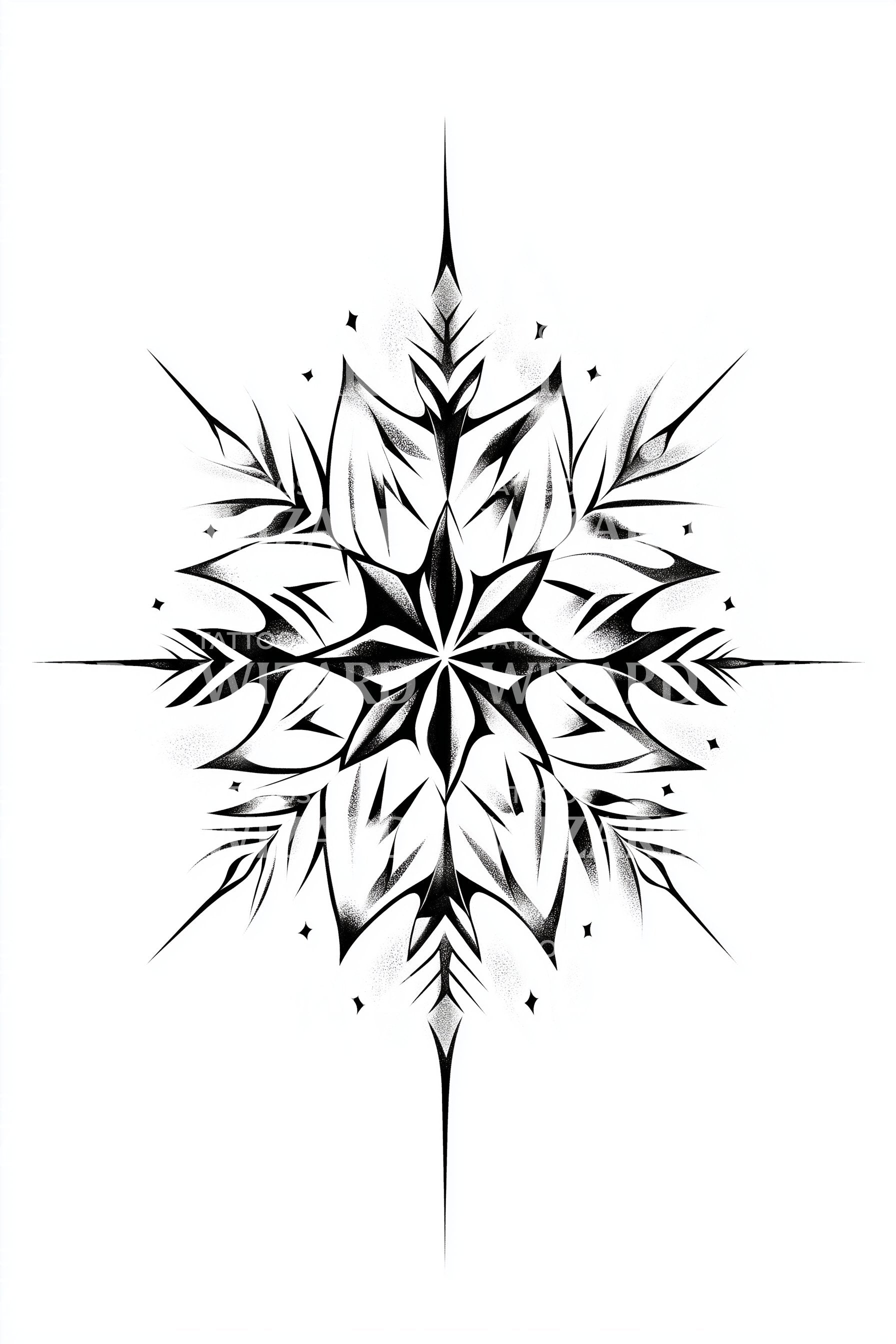 Verzierter Nordstern Tattoo-Design – Tattoos Wizard Designs
