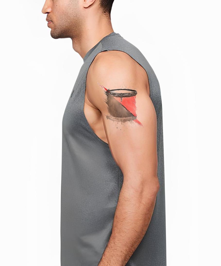 Trinidad målar slash trumma tatuering illustration