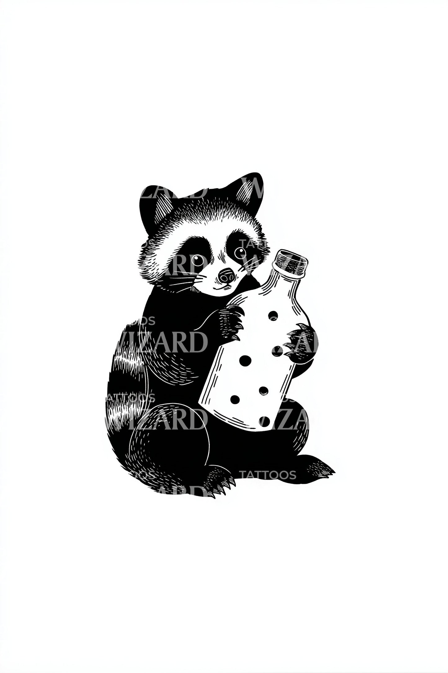 Idea tatuaggio tazza di boba panda