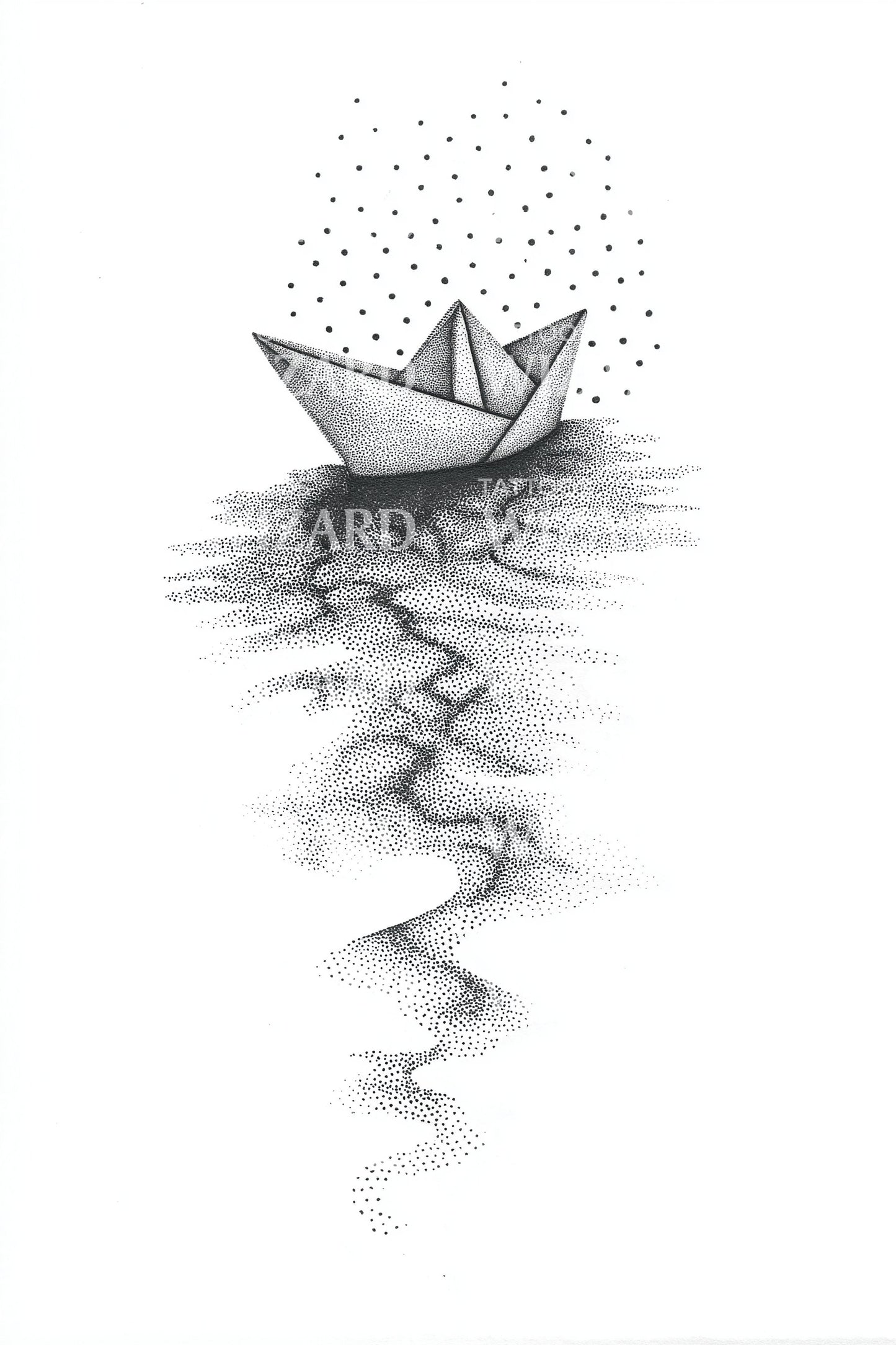 Idea tatuaggio Riflessi della barca di carta