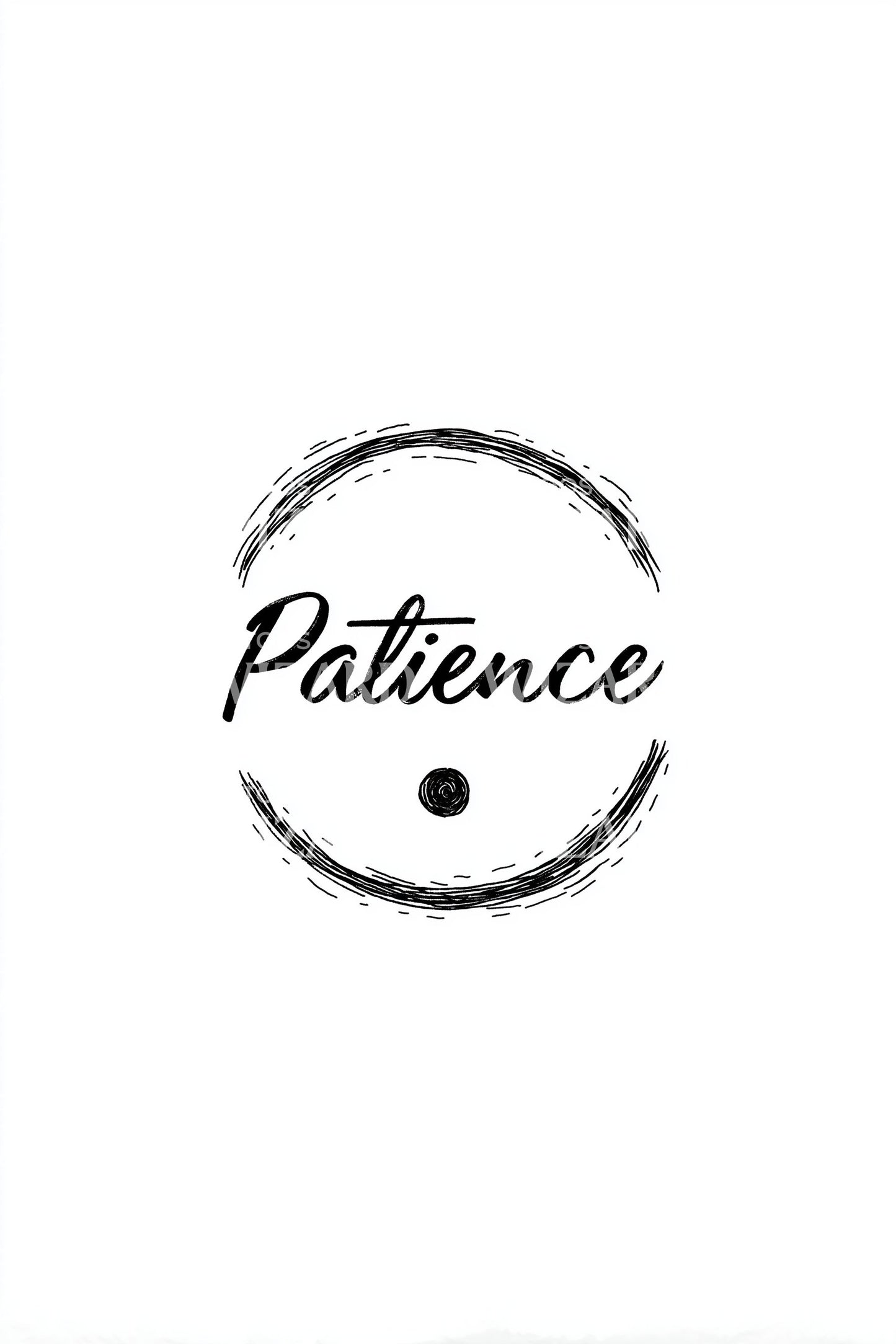 Patience Zen Circle Tattoo Design