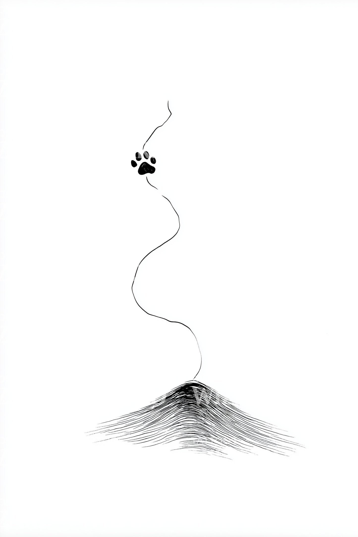 Pfotenabdruck-Spur Tattoo-Idee