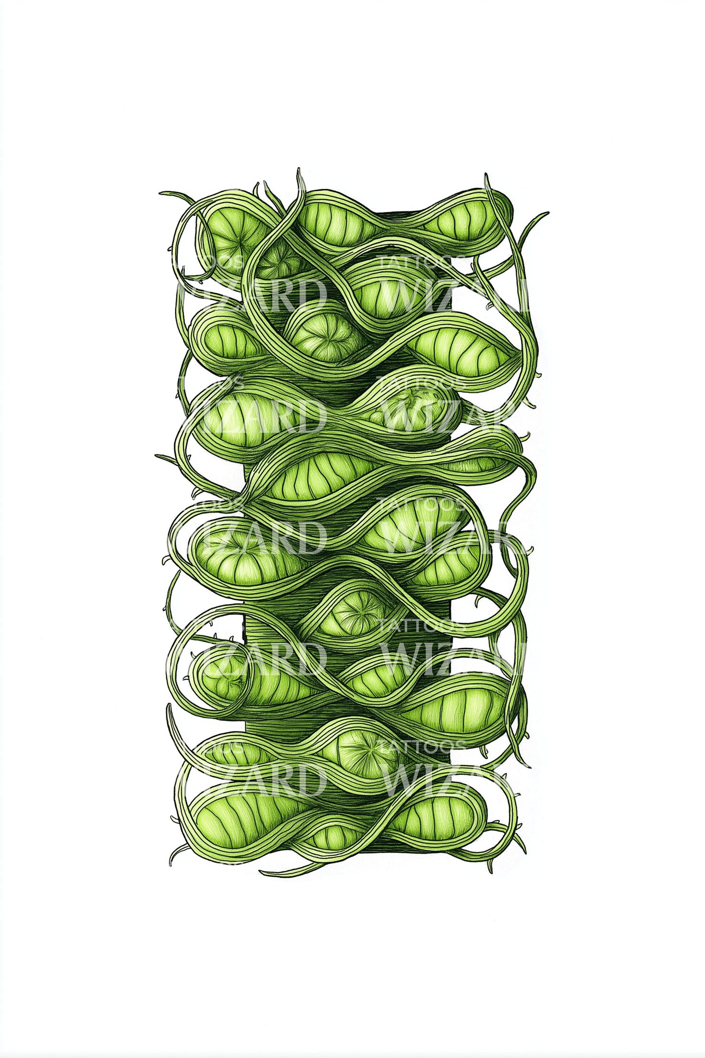 Pea Pod Stack Tattoo Design